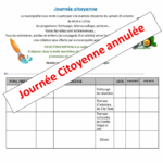 journée citoyenne annulée