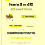 vide-greniers réservé aux particuliers dimanche 29 mars 2026